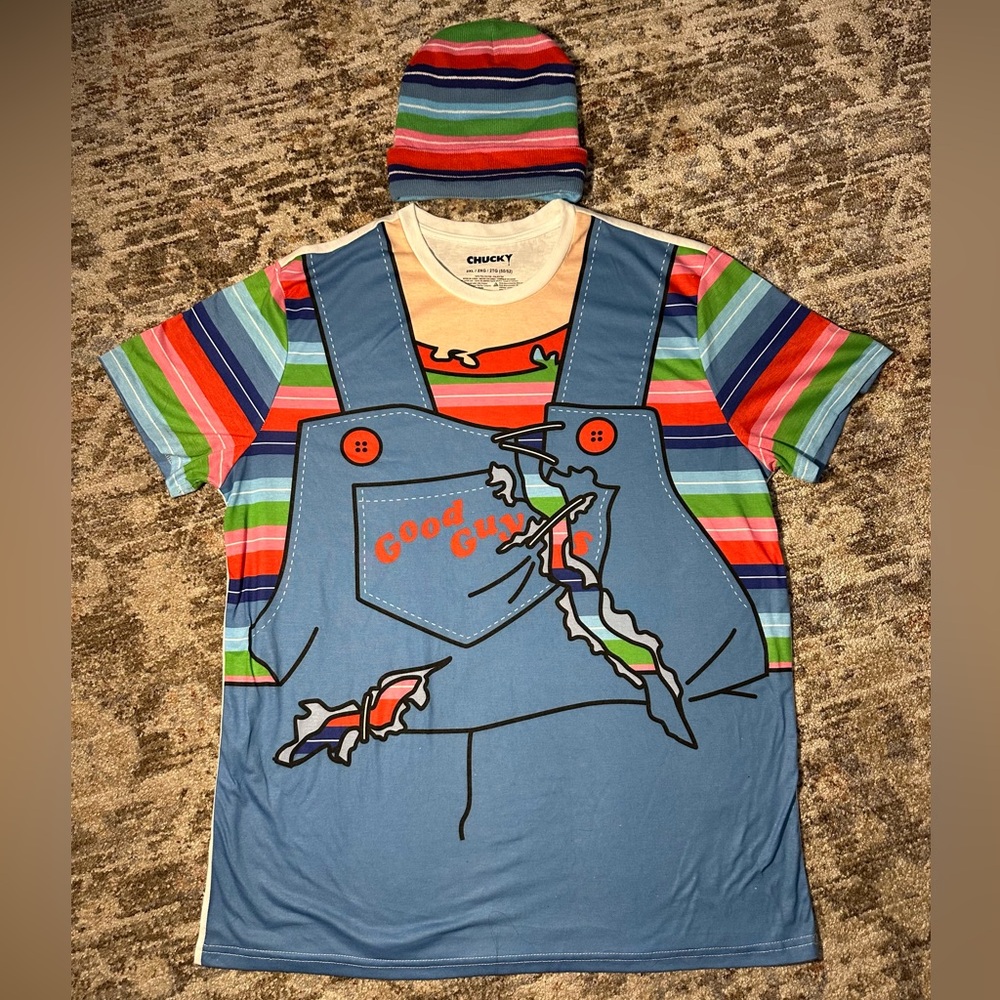 HALLOWEEN Chucky Good Guys Graphic Tee w/ Beanie - Multicolor